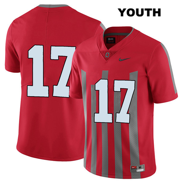 Ohio State Buckeyes Youth Kamryn Babb #17 Red Authentic Nike Elite No Name College NCAA Stitched Football Jersey DD19K32KZ